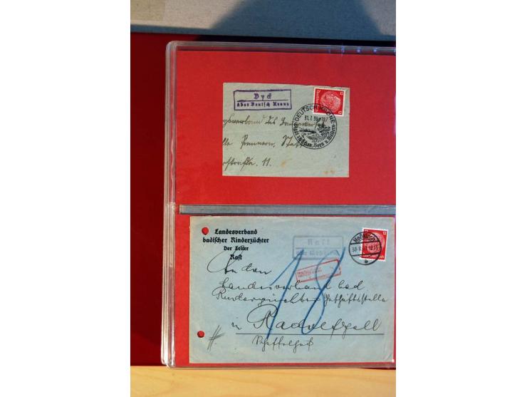 1932/40, Hindenburg-Freimarkenausgabe, umfangreiche Sammlung mit einigen hundert Briefen und Karten, dabei bessere Einzel- un