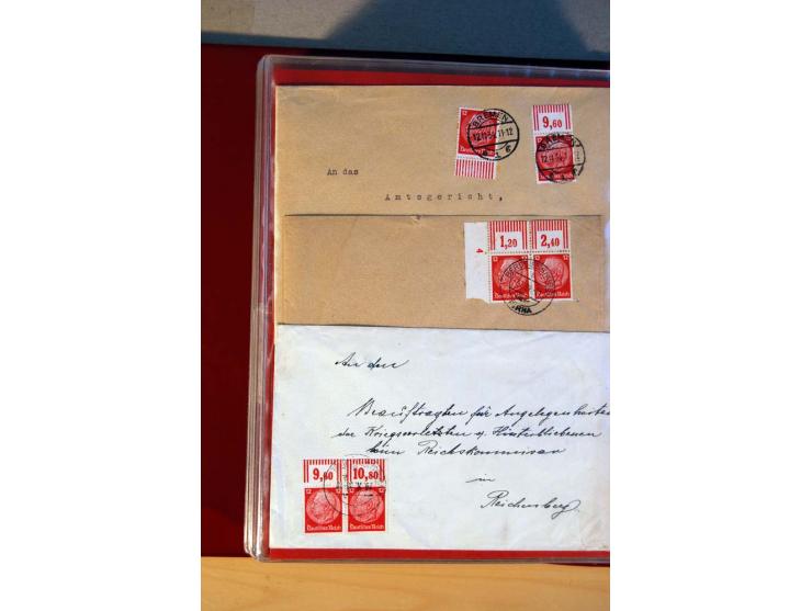1932/40, Hindenburg-Freimarkenausgabe, umfangreiche Sammlung mit einigen hundert Briefen und Karten, dabei bessere Einzel- un