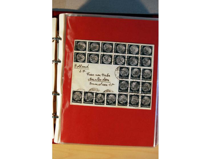 1932/40, Hindenburg-Freimarkenausgabe, umfangreiche Sammlung mit einigen hundert Briefen und Karten, dabei bessere Einzel- un