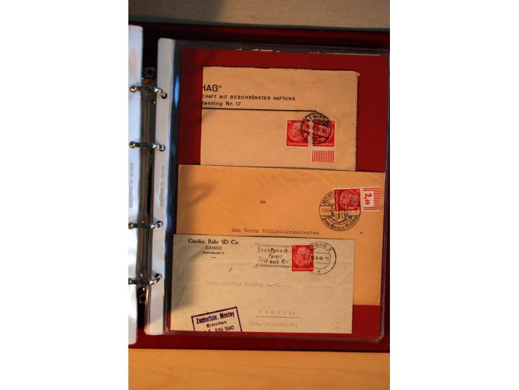 1932/40, Hindenburg-Freimarkenausgabe, umfangreiche Sammlung mit einigen hundert Briefen und Karten, dabei bessere Einzel- un