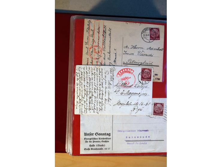 1932/40, Hindenburg-Freimarkenausgabe, umfangreiche Sammlung mit einigen hundert Briefen und Karten, dabei bessere Einzel- un