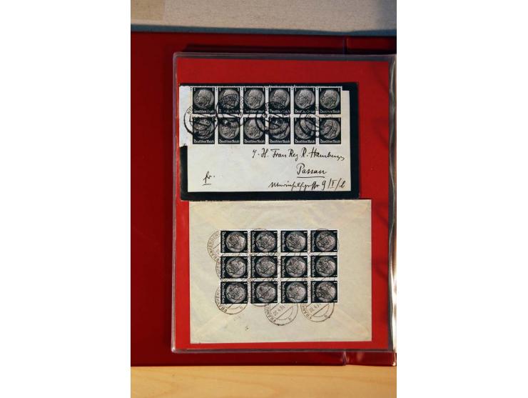 1932/40, Hindenburg-Freimarkenausgabe, umfangreiche Sammlung mit einigen hundert Briefen und Karten, dabei bessere Einzel- un