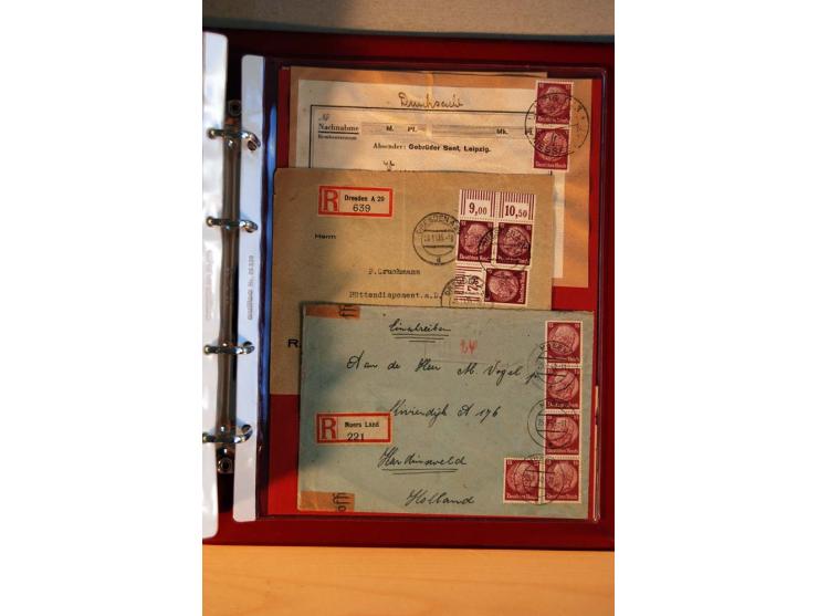1932/40, Hindenburg-Freimarkenausgabe, umfangreiche Sammlung mit einigen hundert Briefen und Karten, dabei bessere Einzel- un