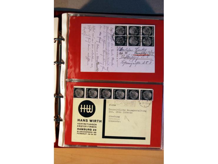 1932/40, Hindenburg-Freimarkenausgabe, umfangreiche Sammlung mit einigen hundert Briefen und Karten, dabei bessere Einzel- un