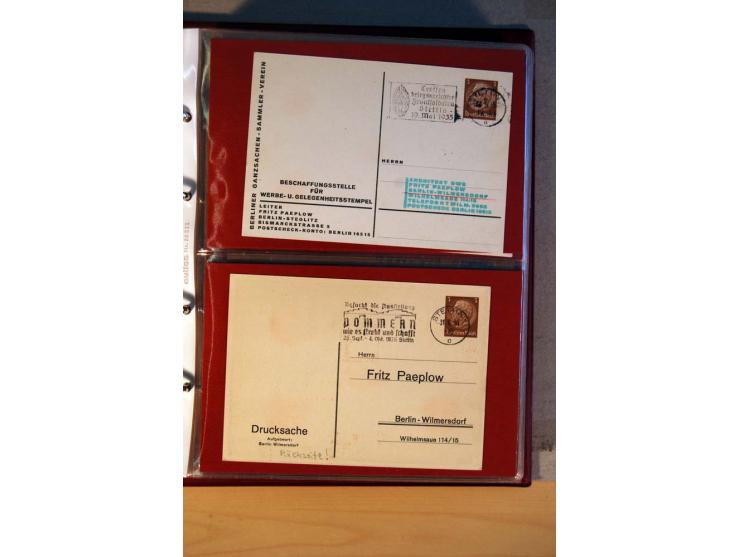 1932/40, Hindenburg-Freimarkenausgabe, umfangreiche Sammlung mit einigen hundert Briefen und Karten, dabei bessere Einzel- un