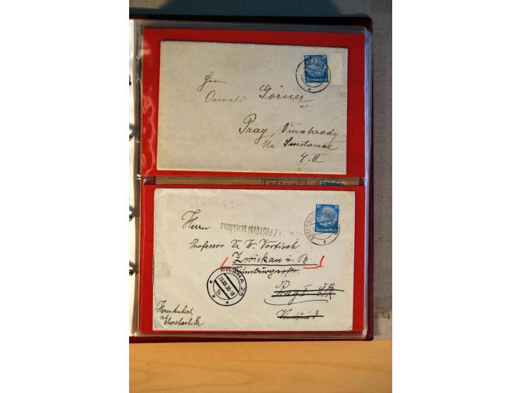 1932/40, Hindenburg-Freimarkenausgabe, umfangreiche Sammlung mit einigen hundert Briefen und Karten, dabei bessere Einzel- un