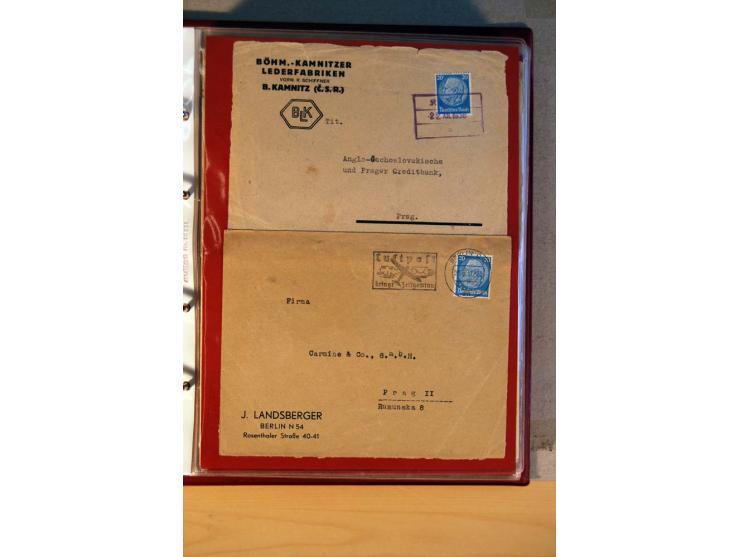 1932/40, Hindenburg-Freimarkenausgabe, umfangreiche Sammlung mit einigen hundert Briefen und Karten, dabei bessere Einzel- un