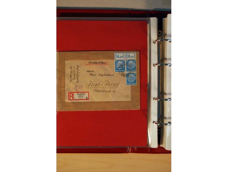 1932/40, Hindenburg-Freimarkenausgabe, umfangreiche Sammlung mit einigen hundert Briefen und Karten, dabei bessere Einzel- un