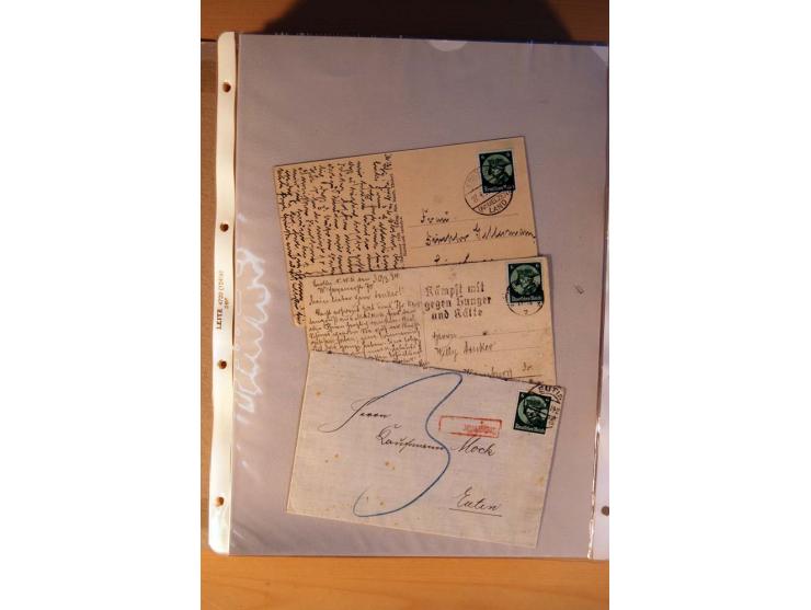 1933/45, sehr umfangreiche Sammlung mit Schwerpunkt Einzel- und Mehrfachfrankaturen der Sondermarken mit ca. 3000 Stück in 19