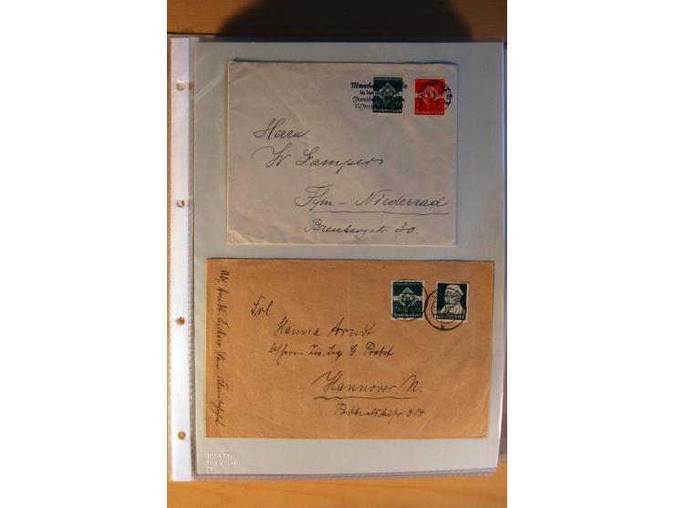 1933/45, sehr umfangreiche Sammlung mit Schwerpunkt Einzel- und Mehrfachfrankaturen der Sondermarken mit ca. 3000 Stück in 19
