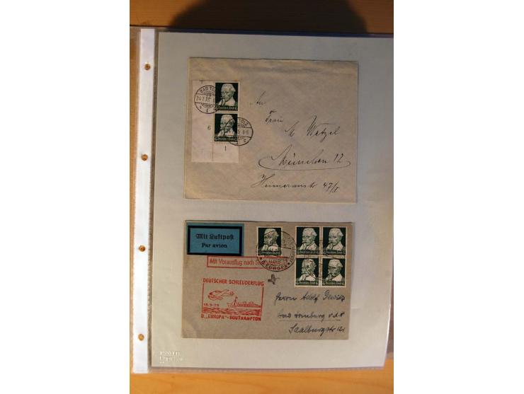 1933/45, sehr umfangreiche Sammlung mit Schwerpunkt Einzel- und Mehrfachfrankaturen der Sondermarken mit ca. 3000 Stück in 19