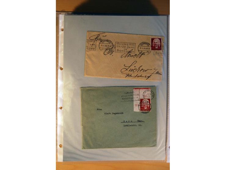 1933/45, sehr umfangreiche Sammlung mit Schwerpunkt Einzel- und Mehrfachfrankaturen der Sondermarken mit ca. 3000 Stück in 19