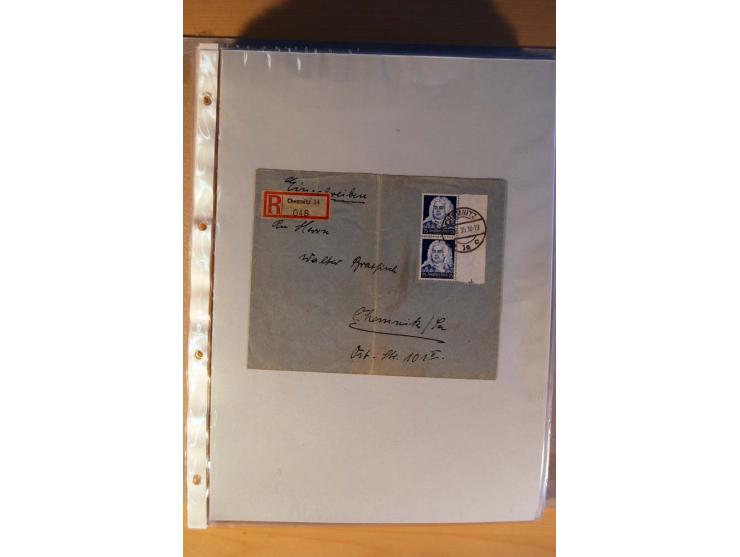 1933/45, sehr umfangreiche Sammlung mit Schwerpunkt Einzel- und Mehrfachfrankaturen der Sondermarken mit ca. 3000 Stück in 19