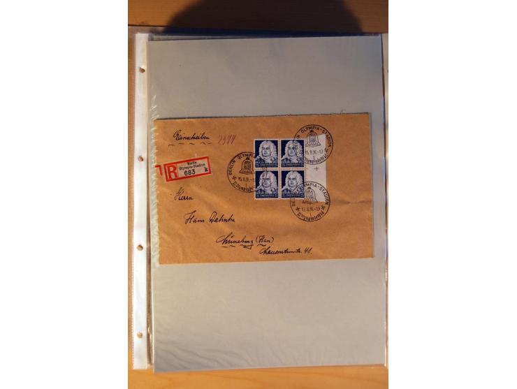 1933/45, sehr umfangreiche Sammlung mit Schwerpunkt Einzel- und Mehrfachfrankaturen der Sondermarken mit ca. 3000 Stück in 19