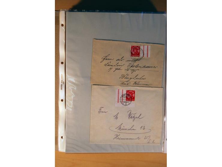 1933/45, sehr umfangreiche Sammlung mit Schwerpunkt Einzel- und Mehrfachfrankaturen der Sondermarken mit ca. 3000 Stück in 19