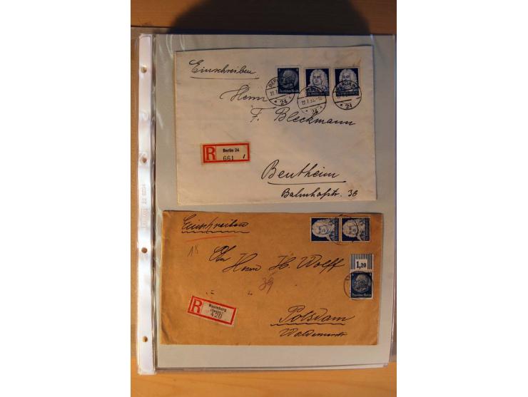 1933/45, sehr umfangreiche Sammlung mit Schwerpunkt Einzel- und Mehrfachfrankaturen der Sondermarken mit ca. 3000 Stück in 19