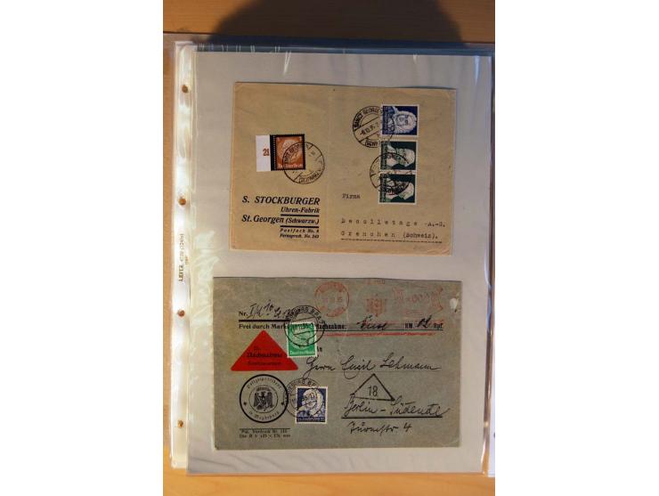 1933/45, sehr umfangreiche Sammlung mit Schwerpunkt Einzel- und Mehrfachfrankaturen der Sondermarken mit ca. 3000 Stück in 19