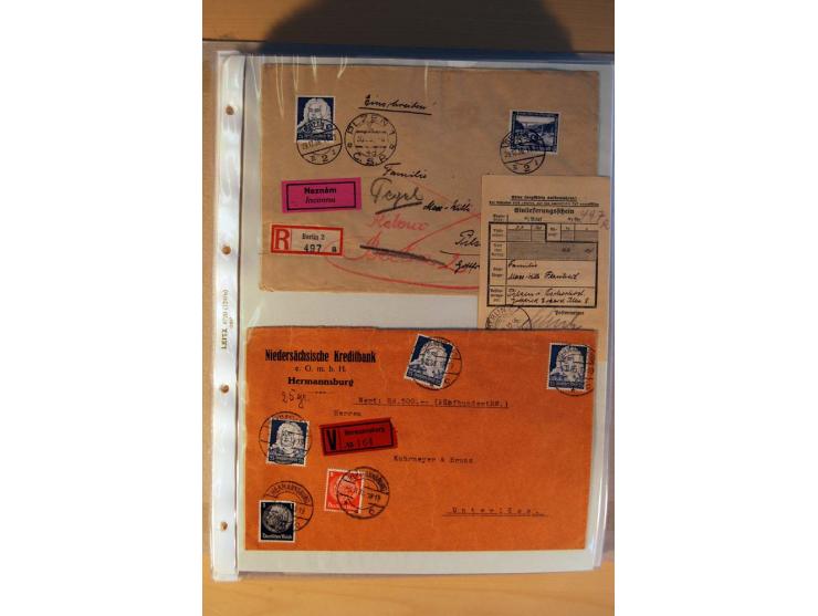 1933/45, sehr umfangreiche Sammlung mit Schwerpunkt Einzel- und Mehrfachfrankaturen der Sondermarken mit ca. 3000 Stück in 19