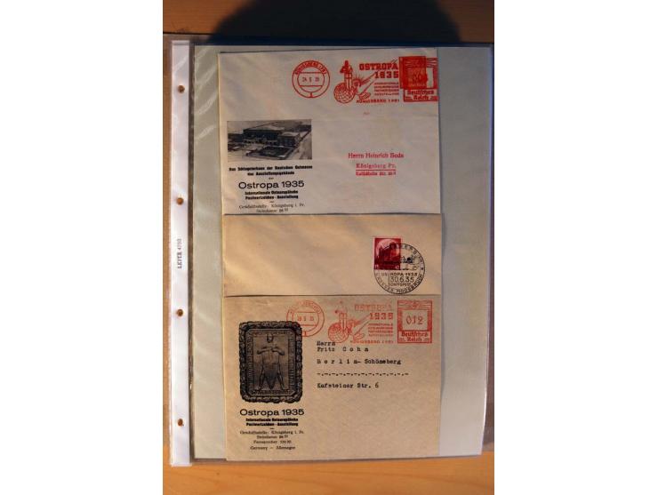 1933/45, sehr umfangreiche Sammlung mit Schwerpunkt Einzel- und Mehrfachfrankaturen der Sondermarken mit ca. 3000 Stück in 19