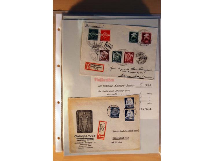 1933/45, sehr umfangreiche Sammlung mit Schwerpunkt Einzel- und Mehrfachfrankaturen der Sondermarken mit ca. 3000 Stück in 19