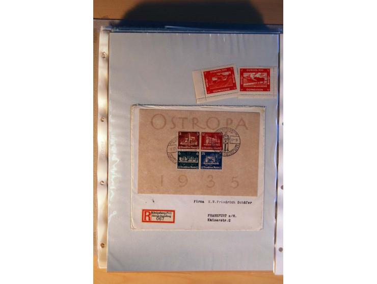 1933/45, sehr umfangreiche Sammlung mit Schwerpunkt Einzel- und Mehrfachfrankaturen der Sondermarken mit ca. 3000 Stück in 19