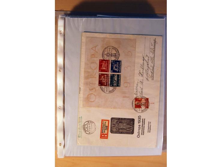 1933/45, sehr umfangreiche Sammlung mit Schwerpunkt Einzel- und Mehrfachfrankaturen der Sondermarken mit ca. 3000 Stück in 19