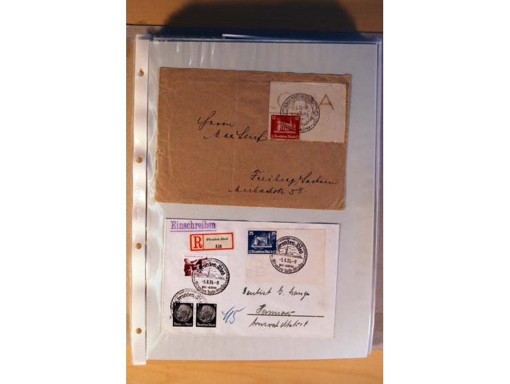 1933/45, sehr umfangreiche Sammlung mit Schwerpunkt Einzel- und Mehrfachfrankaturen der Sondermarken mit ca. 3000 Stück in 19