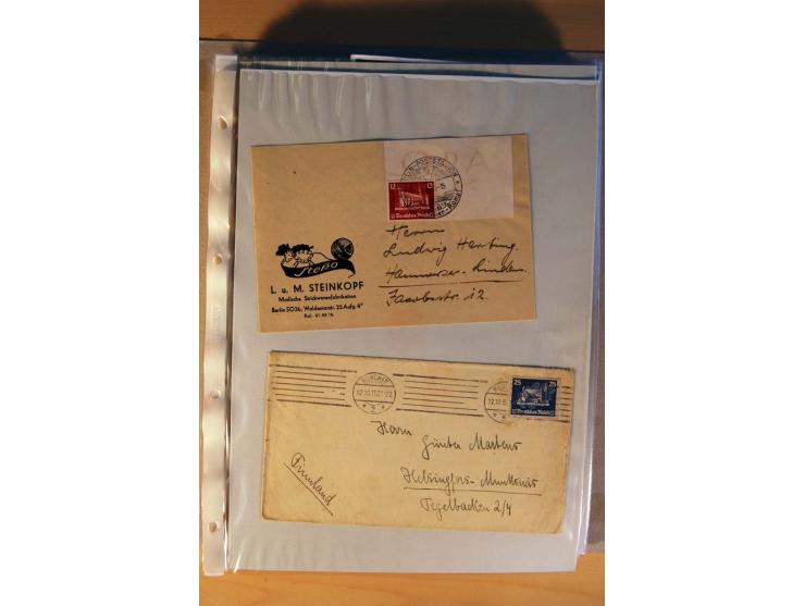 1933/45, sehr umfangreiche Sammlung mit Schwerpunkt Einzel- und Mehrfachfrankaturen der Sondermarken mit ca. 3000 Stück in 19