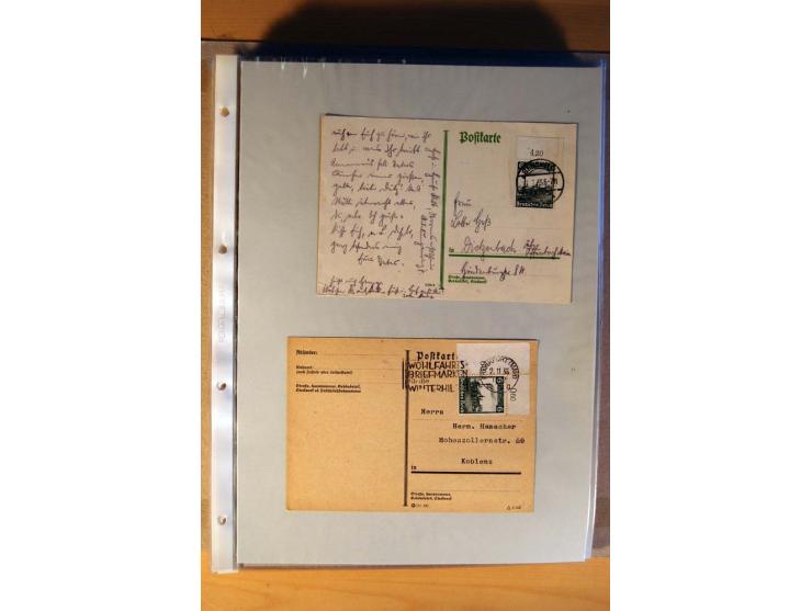 1933/45, sehr umfangreiche Sammlung mit Schwerpunkt Einzel- und Mehrfachfrankaturen der Sondermarken mit ca. 3000 Stück in 19
