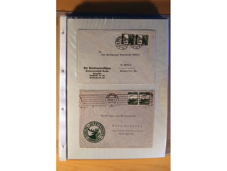 1933/45, sehr umfangreiche Sammlung mit Schwerpunkt Einzel- und Mehrfachfrankaturen der Sondermarken mit ca. 3000 Stück in 19