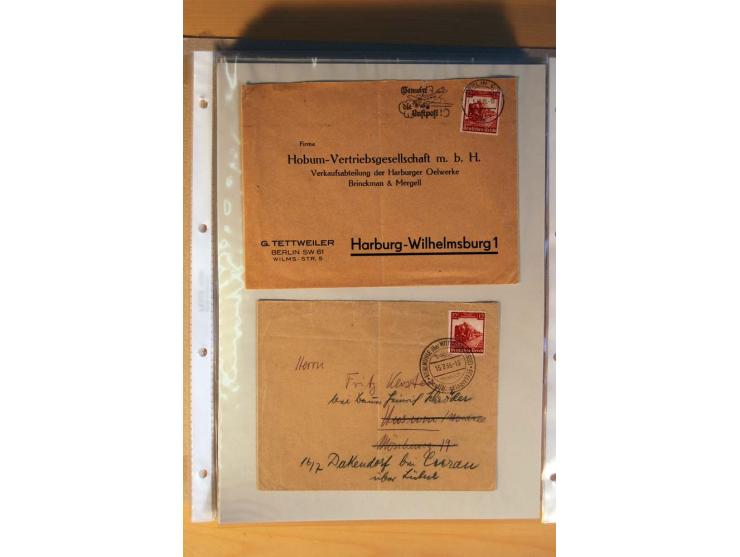 1933/45, sehr umfangreiche Sammlung mit Schwerpunkt Einzel- und Mehrfachfrankaturen der Sondermarken mit ca. 3000 Stück in 19