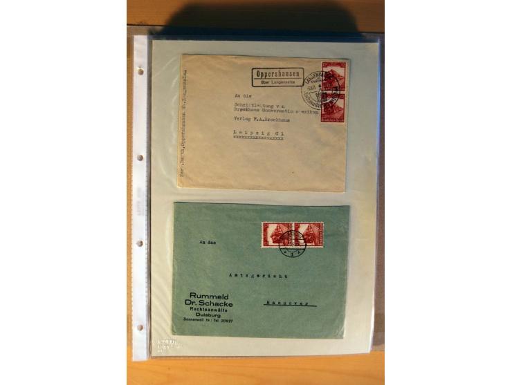 1933/45, sehr umfangreiche Sammlung mit Schwerpunkt Einzel- und Mehrfachfrankaturen der Sondermarken mit ca. 3000 Stück in 19