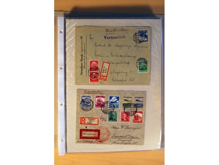 1933/45, sehr umfangreiche Sammlung mit Schwerpunkt Einzel- und Mehrfachfrankaturen der Sondermarken mit ca. 3000 Stück in 19
