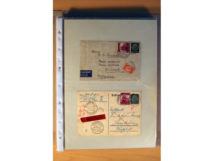 1933/45, sehr umfangreiche Sammlung mit Schwerpunkt Einzel- und Mehrfachfrankaturen der Sondermarken mit ca. 3000 Stück in 19