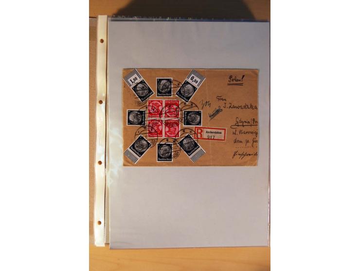 1933/45, sehr umfangreiche Sammlung mit Schwerpunkt Einzel- und Mehrfachfrankaturen der Sondermarken mit ca. 3000 Stück in 19