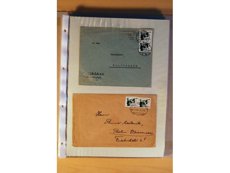 1933/45, sehr umfangreiche Sammlung mit Schwerpunkt Einzel- und Mehrfachfrankaturen der Sondermarken mit ca. 3000 Stück in 19