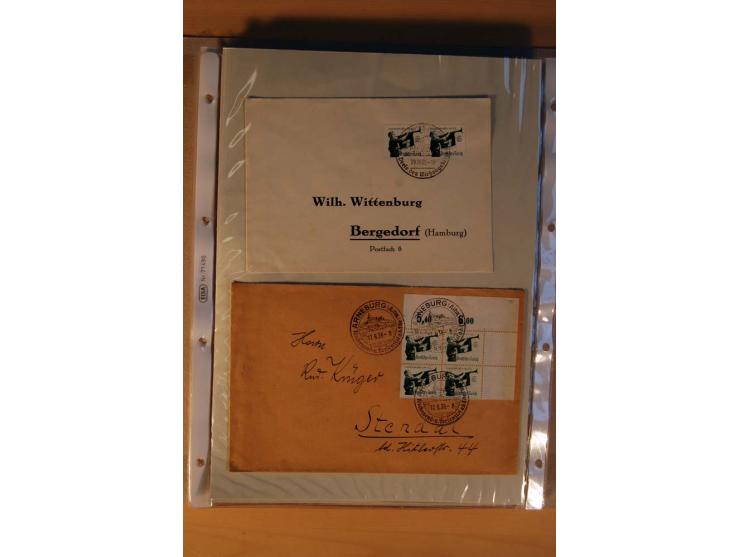1933/45, sehr umfangreiche Sammlung mit Schwerpunkt Einzel- und Mehrfachfrankaturen der Sondermarken mit ca. 3000 Stück in 19