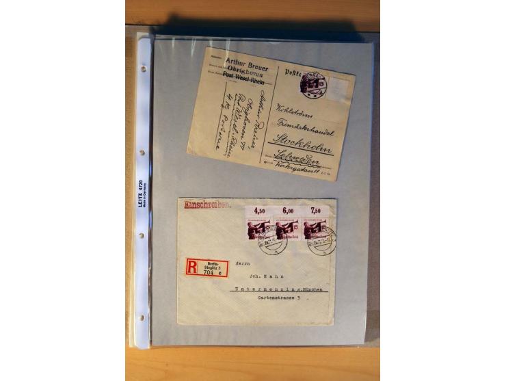 1933/45, sehr umfangreiche Sammlung mit Schwerpunkt Einzel- und Mehrfachfrankaturen der Sondermarken mit ca. 3000 Stück in 19