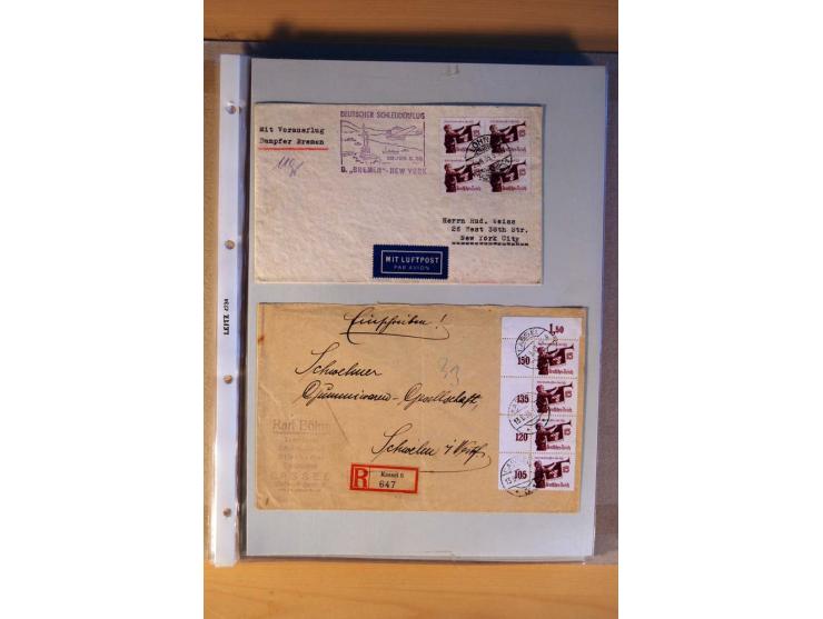 1933/45, sehr umfangreiche Sammlung mit Schwerpunkt Einzel- und Mehrfachfrankaturen der Sondermarken mit ca. 3000 Stück in 19
