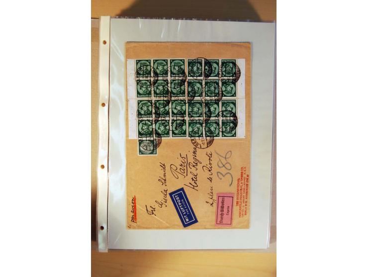 1933/45, sehr umfangreiche Sammlung mit Schwerpunkt Einzel- und Mehrfachfrankaturen der Sondermarken mit ca. 3000 Stück in 19