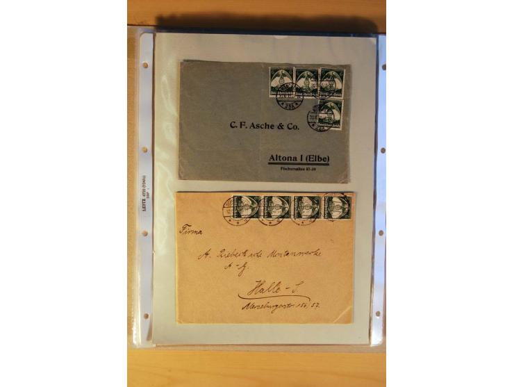 1933/45, sehr umfangreiche Sammlung mit Schwerpunkt Einzel- und Mehrfachfrankaturen der Sondermarken mit ca. 3000 Stück in 19
