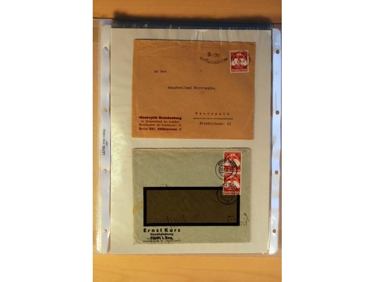 1933/45, sehr umfangreiche Sammlung mit Schwerpunkt Einzel- und Mehrfachfrankaturen der Sondermarken mit ca. 3000 Stück in 19