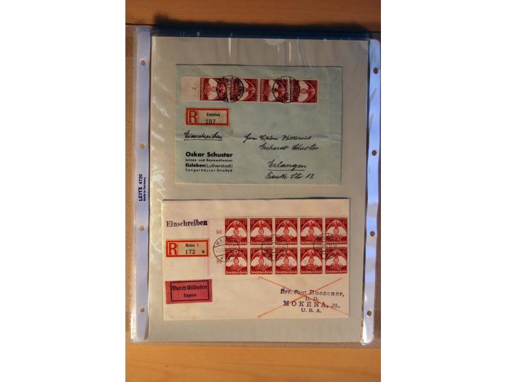 1933/45, sehr umfangreiche Sammlung mit Schwerpunkt Einzel- und Mehrfachfrankaturen der Sondermarken mit ca. 3000 Stück in 19