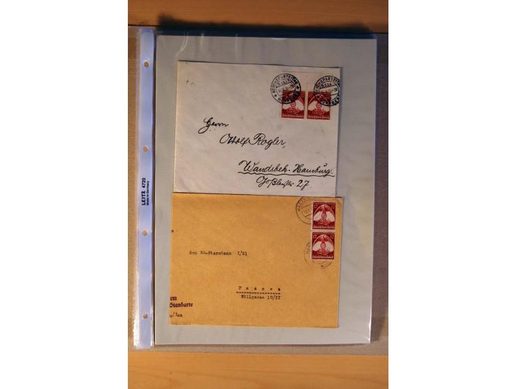 1933/45, sehr umfangreiche Sammlung mit Schwerpunkt Einzel- und Mehrfachfrankaturen der Sondermarken mit ca. 3000 Stück in 19