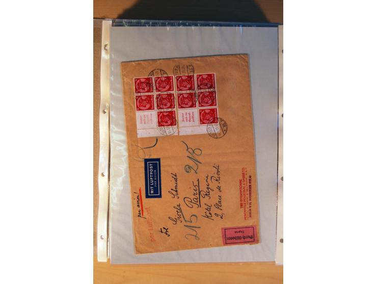 1933/45, sehr umfangreiche Sammlung mit Schwerpunkt Einzel- und Mehrfachfrankaturen der Sondermarken mit ca. 3000 Stück in 19