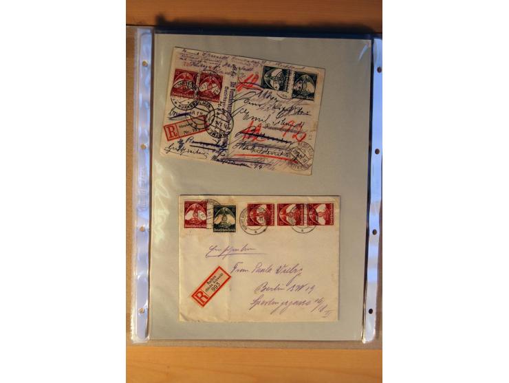 1933/45, sehr umfangreiche Sammlung mit Schwerpunkt Einzel- und Mehrfachfrankaturen der Sondermarken mit ca. 3000 Stück in 19