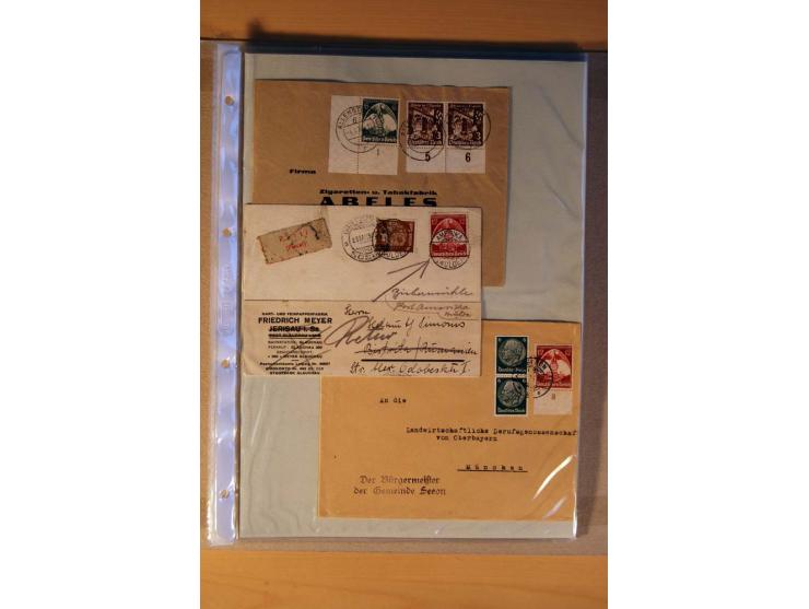 1933/45, sehr umfangreiche Sammlung mit Schwerpunkt Einzel- und Mehrfachfrankaturen der Sondermarken mit ca. 3000 Stück in 19
