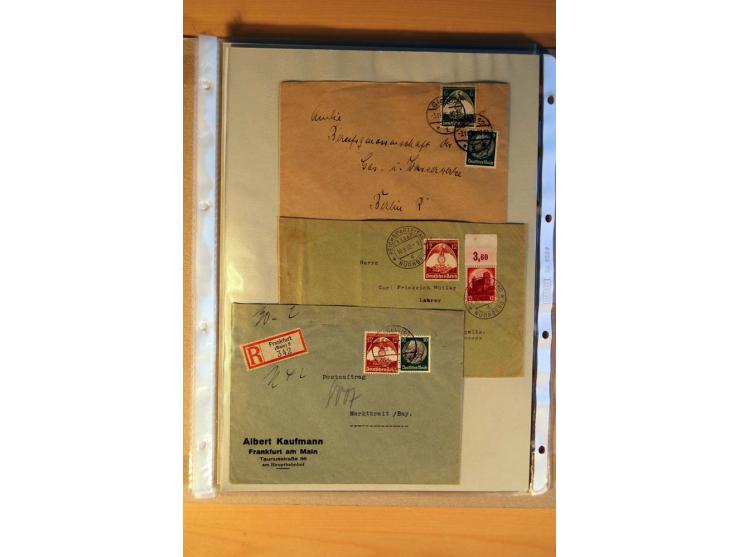 1933/45, sehr umfangreiche Sammlung mit Schwerpunkt Einzel- und Mehrfachfrankaturen der Sondermarken mit ca. 3000 Stück in 19