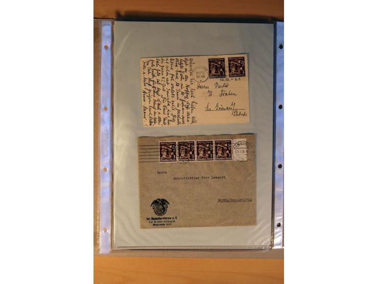 1933/45, sehr umfangreiche Sammlung mit Schwerpunkt Einzel- und Mehrfachfrankaturen der Sondermarken mit ca. 3000 Stück in 19
