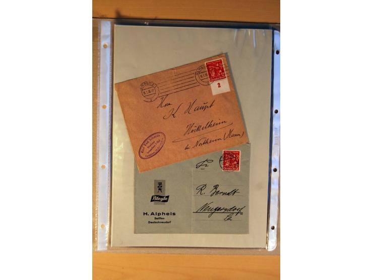 1933/45, sehr umfangreiche Sammlung mit Schwerpunkt Einzel- und Mehrfachfrankaturen der Sondermarken mit ca. 3000 Stück in 19